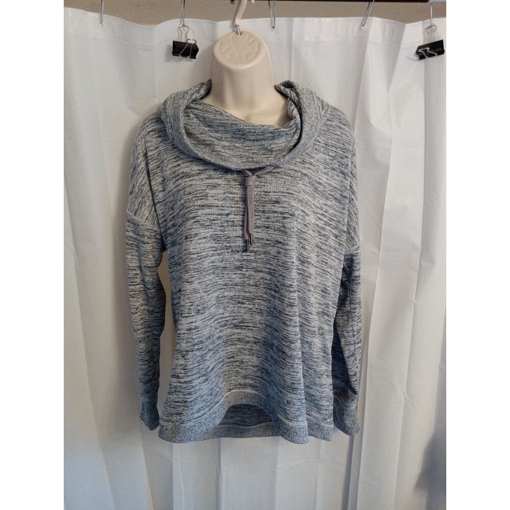 Athleta Blissful Cowl Neck Sweatshirt Women's Medium Gray Heathered Pullover